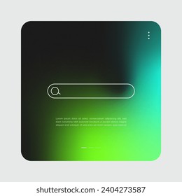 Search bar interface with gradient background. Pop up window vector illustration.