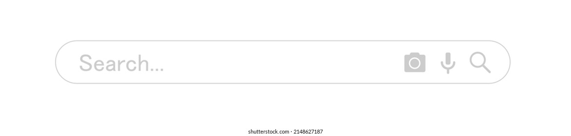 Search bar. Search internet box, website ui bars with shadows and blank online search engine with vector icon button. Vector search