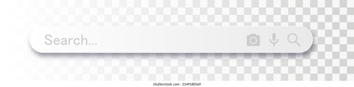 Search bar. Search internet box, website ui bars with shadows and blank online search engine with vector icon button. Vector search