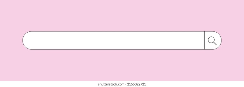 Search bar. Internet search engine website blank search field, pink background.