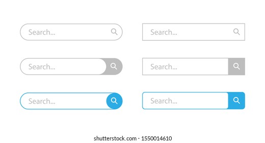 Search bar isolated vector elements. Browser web concept. Internet concept. Form vector icon. Interface template. Internet technology. Search find icon. EPS 10