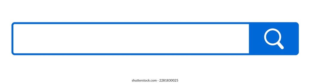 Search bar with large copy space. Internet search box. Vector.