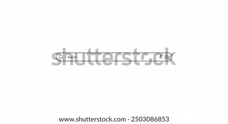 search bar logo design with mic and camera