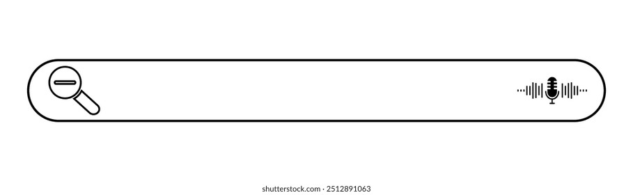 Search bar with magnifying glass and microphone icon for voice search.