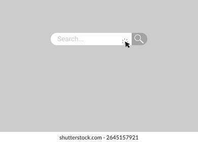 A search bar in minimal website design interface, This content was created using vector drawing tools and software, not generated by AI