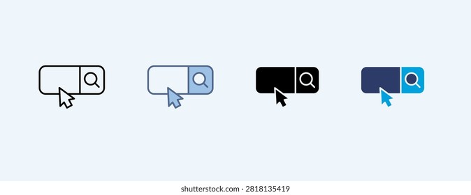 Search Bar Multiple Icon Illustration Vector