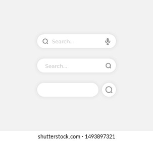 Search bar on white background ui template - Vector