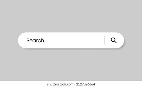 Search bar on white background. Vector illustration.