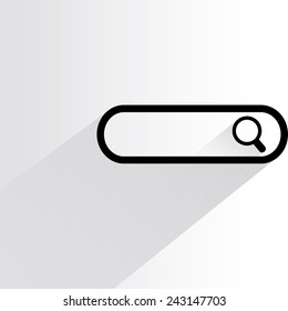 search bar on white background, flat and shadow theme