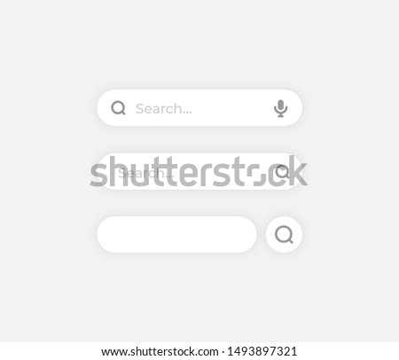 Search bar on white background ui template - Vector