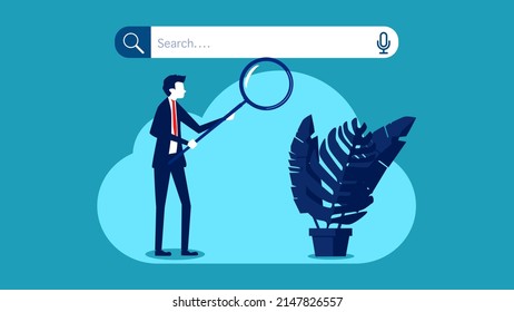 Search bar. Search performance concepts and web analytics elements
