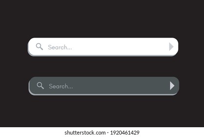 Search bar. Searching internet field, website ui bars with shadows and empty online search engine box with button vector computer address symbol of text web form templates