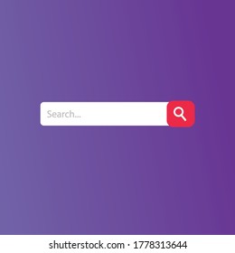 Search bar Searching internet website online search engine box with button vector ui interface.