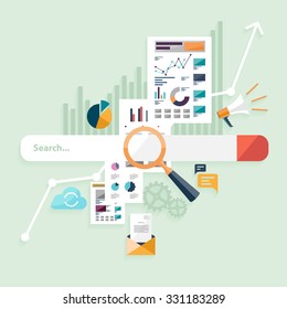 Search bar. See concept. Flat design.