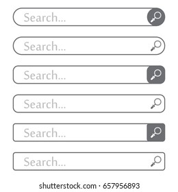 Search bar set. Template isolated. Vector illustration