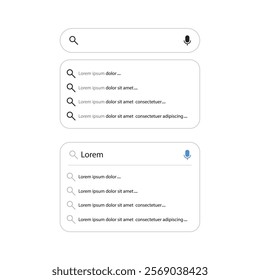 Search Bar Set Vector Design.