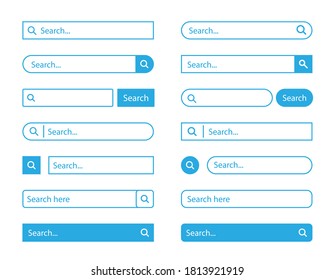 Search bar set . Vector illustration isolated on white background. www search bar icon for web site, app, ui and logo.