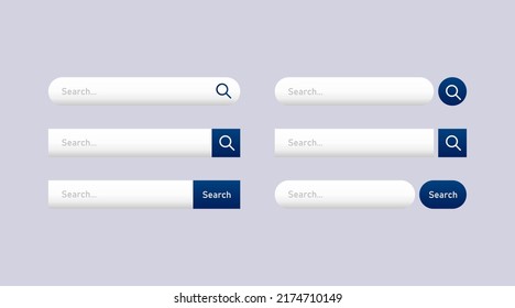 search bar set. Vector illustration. stock image.