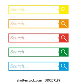 Search bar set vector illustration