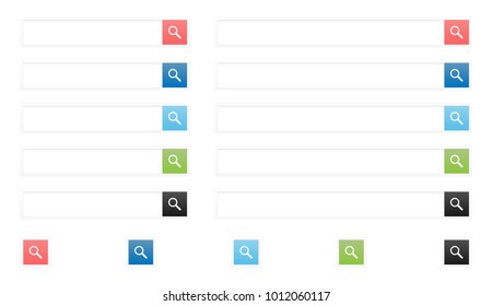 Search bar set for web design, vector illustration