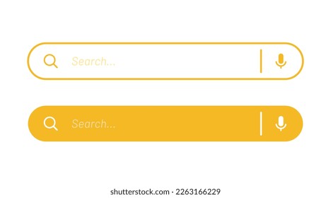 Search Bar with suggestions for UI UX design and web site. Search Address and navigation bar icon. Collection of search form templates for websites. Search engine web browser window template.