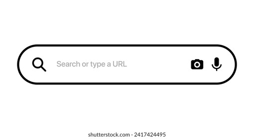 Search Bar with suggestions for UI UX design and web site. Search Address and navigation bar icon. Collection of search form templates for websites. Search engine web browser window template.