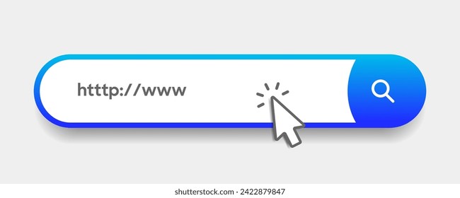 Suchleiste mit Vorschlägen für UI UX Design und Website. Das Symbol "Adresse und Navigationsleiste"durchsuchen. Sammlung von Suchformularvorlagen für Websites. Suchmaschine Web-Browser-Vorlage.