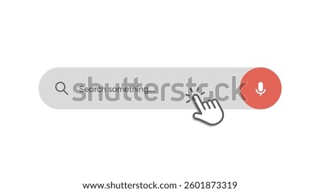 Search Bar with suggestions for UI UX design and web site. Search Address and navigation bar icon. Collection of search form templates for websites. Search engine web browser window template