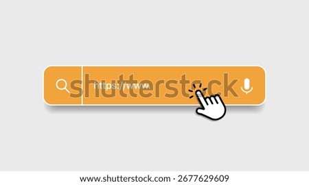 Search Bar with suggestions for UI UX design and web site. Search Address and navigation bar icon. Collection of search form templates for websites. Search engine web browser window template.