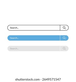 Símbolo da barra de pesquisa. Ícone de vetor de pesquisa na Web e design de glifos em plano de fundo branco