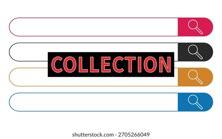 Search Bar Template Collection, Web Browser Interface Design