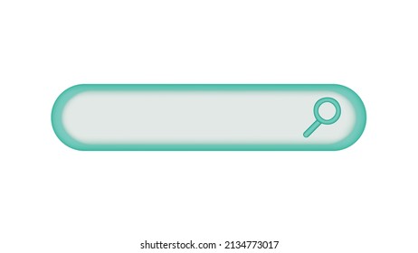 Suchleiste-Vorlage für Website. Navigationssuche nach Browser. Realistischer 3D-Pfeil, Cursor. Pastellfarben Weiche Farben, gelber und blauer Hintergrund. Kreatives Design im Cartoon-Stil. Vektorgrafik