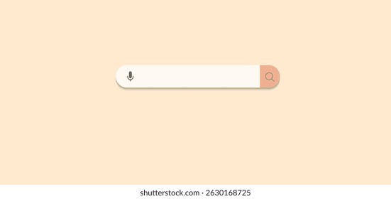 Search bar template for website. Navigation search for browser. Realistic 3d arrow, cursor. Vector illustration