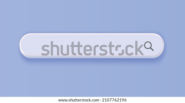 Search bar template
for website. Navigation search for browser. Realistic 3d arrow,
cursor. Vector
illustration