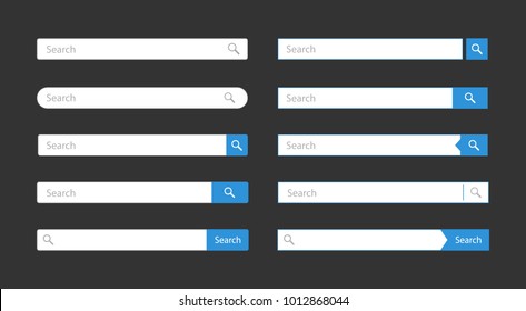 Search Bar Templates Design Set, Vector Illustration