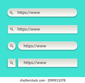 Search Bar for ui, design and web site. Search Address and navigation bar icon. Collection of search form templates for websites
