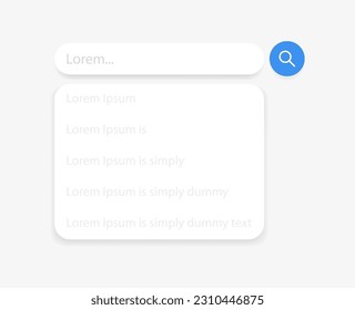 Search Bar for ui, design and web site on a white background. Search Address and navigation bar icon. Collection of search form templates for websites. vector illustration.