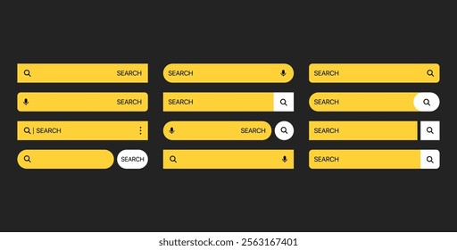 Search Bar for ui, design and web site. Search Address and navigation bar icon.