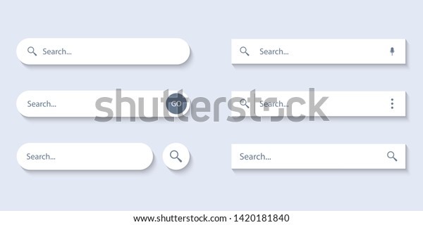 Search Bar for ui, design and web site. Search\
Address and navigation bar icon. Collection of search form\
templates for websites