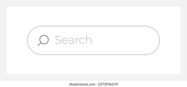 Search bar UI element template. Find information. Editable isolated vector dashboard component. Flat user interface. Visual data presentation. Web design widget for mobile application with light theme
