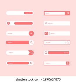 Search Bar for UI UX, design vector template. Search address and navigation bar icon for websites or ui app.