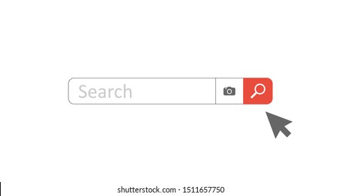 Search Bar for UI. Search bar vector element design template isolated on white background. Vector illustration