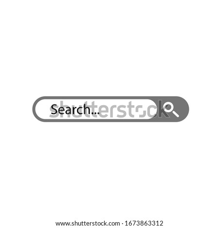 Search Bar for UI. Vector on white background