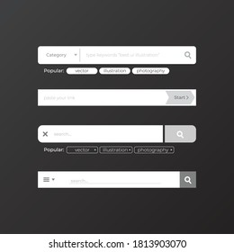 Search Bar UI/UX Illustration Design for Website Mobile App Square