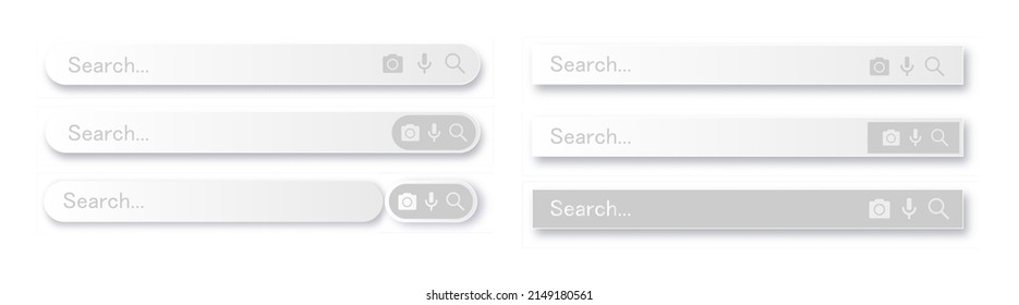Search bar for user interface, design and website. Search address and navigation bar icon. Collection of search form templates for websites