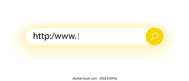 Search bar for the user interface and web site. Search Address and navigation bar icon. Search form template for websites. Isolated ui template. Internet window. Vector illustration