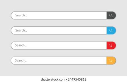 search bar for user Interface, web, ui, colored search box with shadow, quick search box vector illustration.