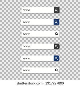 Search bar vector design element set in flat style