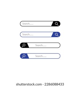Search bar vector design element search bar for website and ui mobile apps modern template editable stroke eps 10.