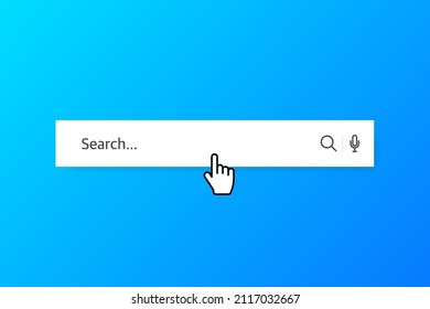 Search bar vector element design. Ui template isolated on white background. Vector illustration